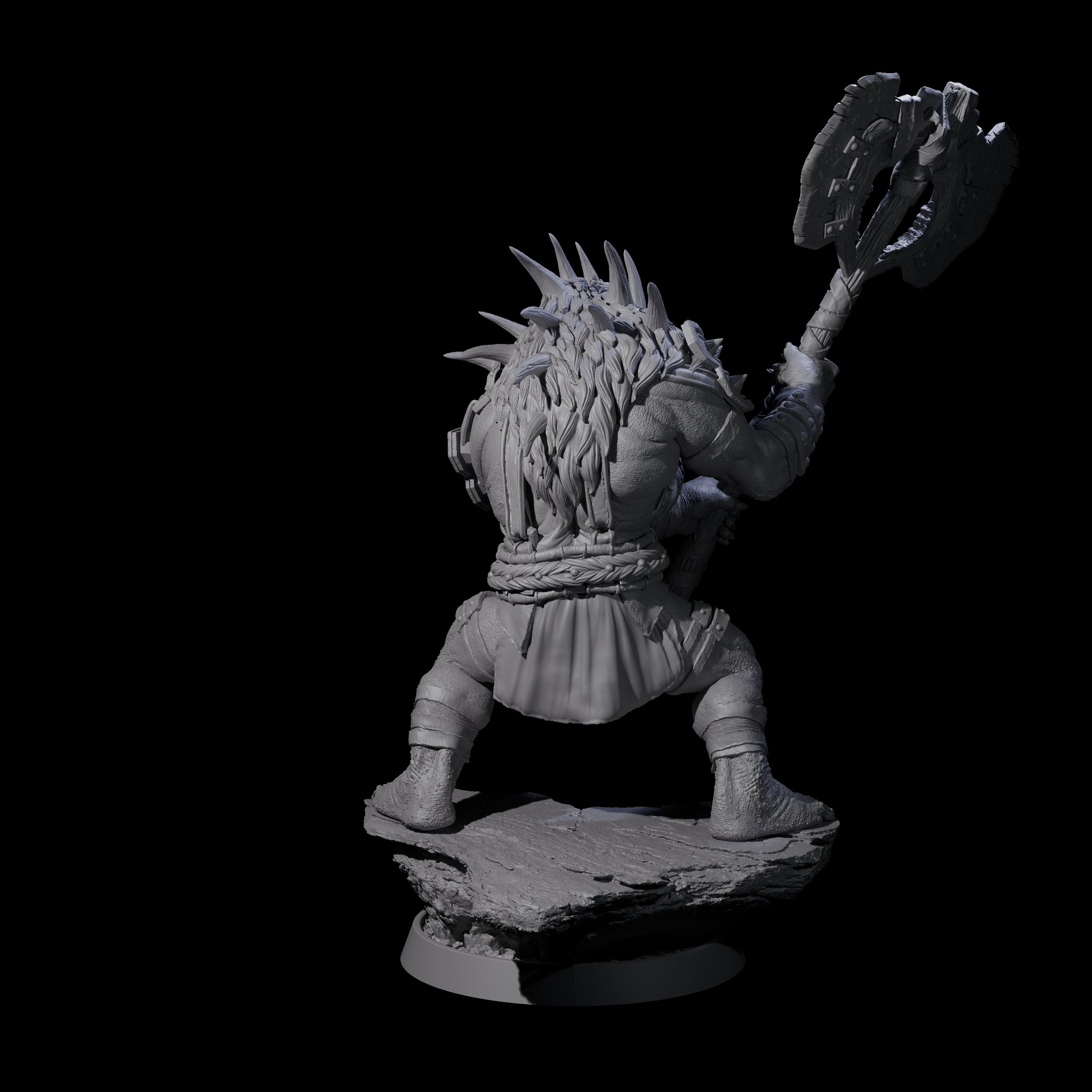 Athletic Tusked Hobgoblin F Miniature for Dungeons and Dragons, Pathfinder or other TTRPGs