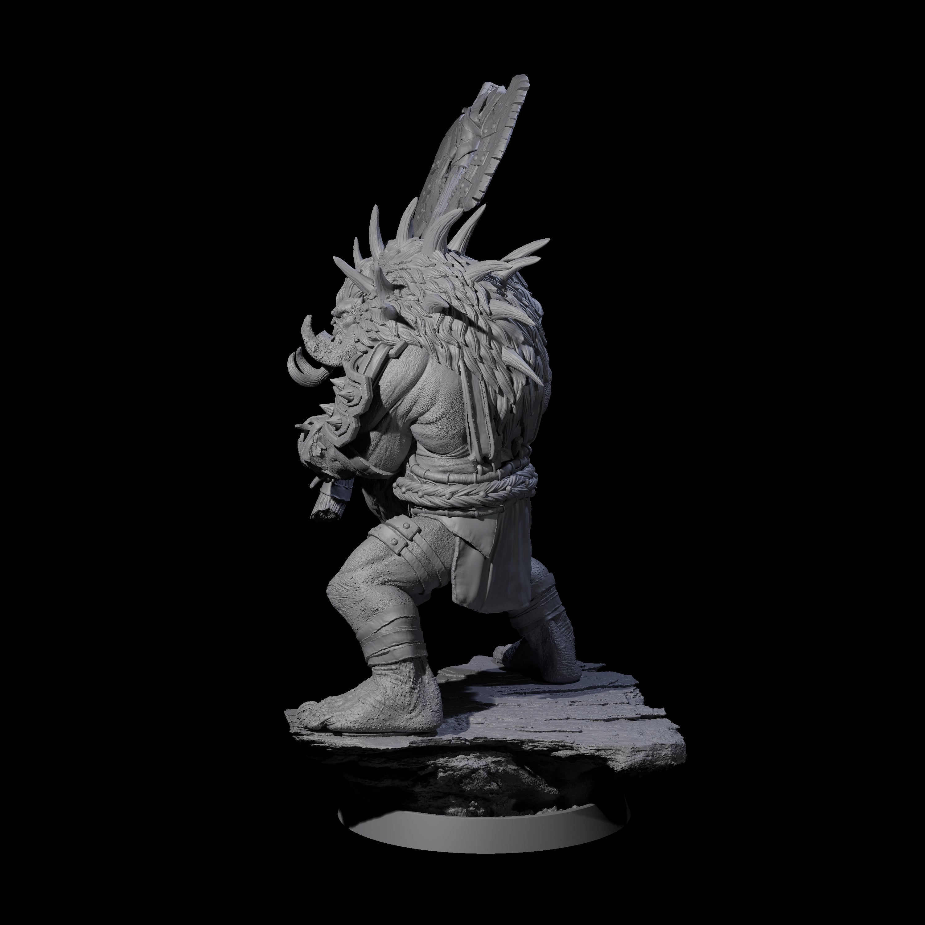 Athletic Tusked Hobgoblin F Miniature for Dungeons and Dragons, Pathfinder or other TTRPGs