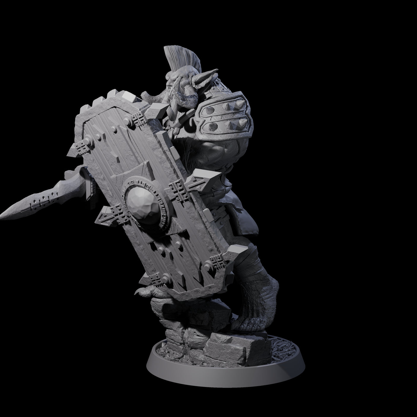 Athletic Tusked Hobgoblin G Miniature for Dungeons and Dragons, Pathfinder or other TTRPGs