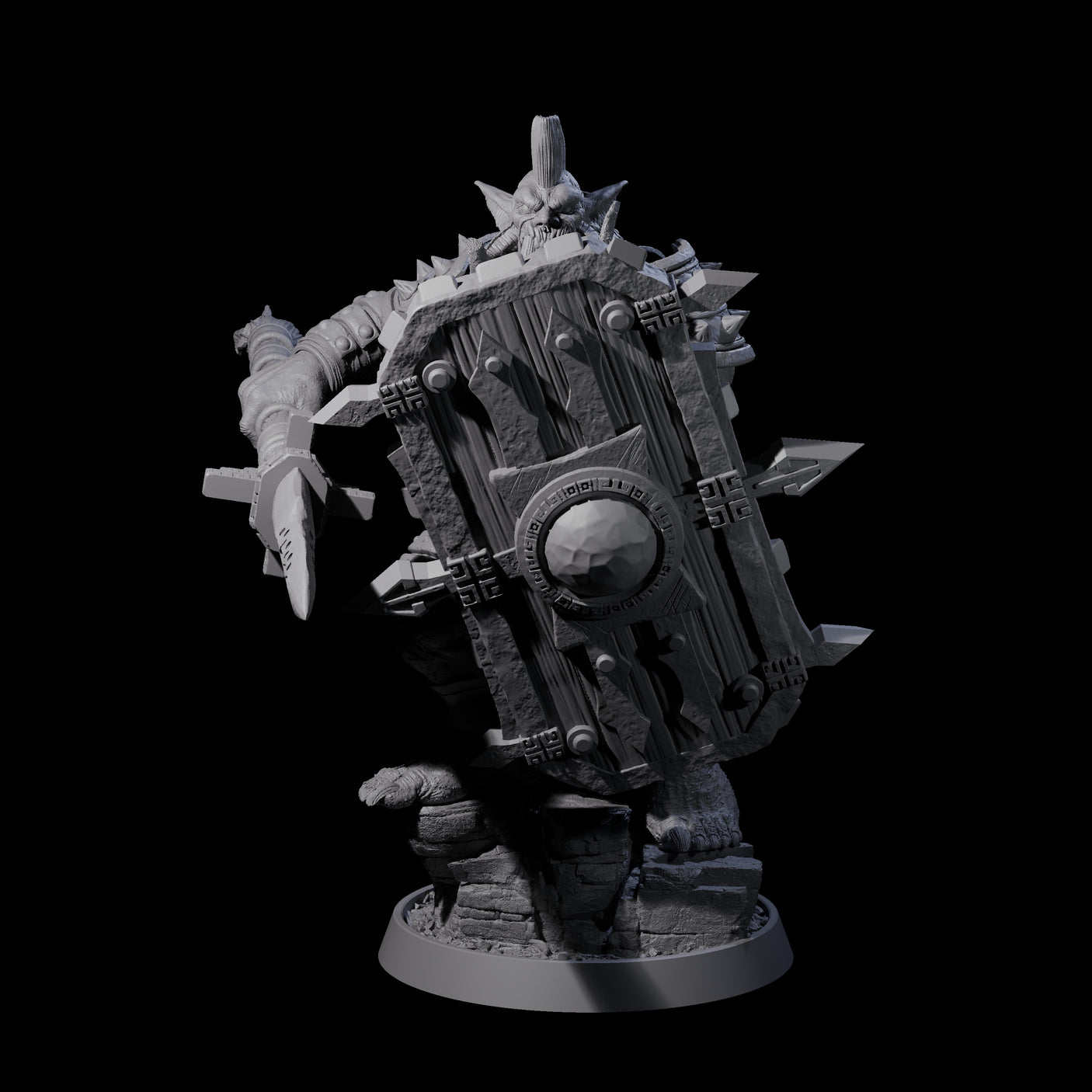 Athletic Tusked Hobgoblin G Miniature for Dungeons and Dragons, Pathfinder or other TTRPGs