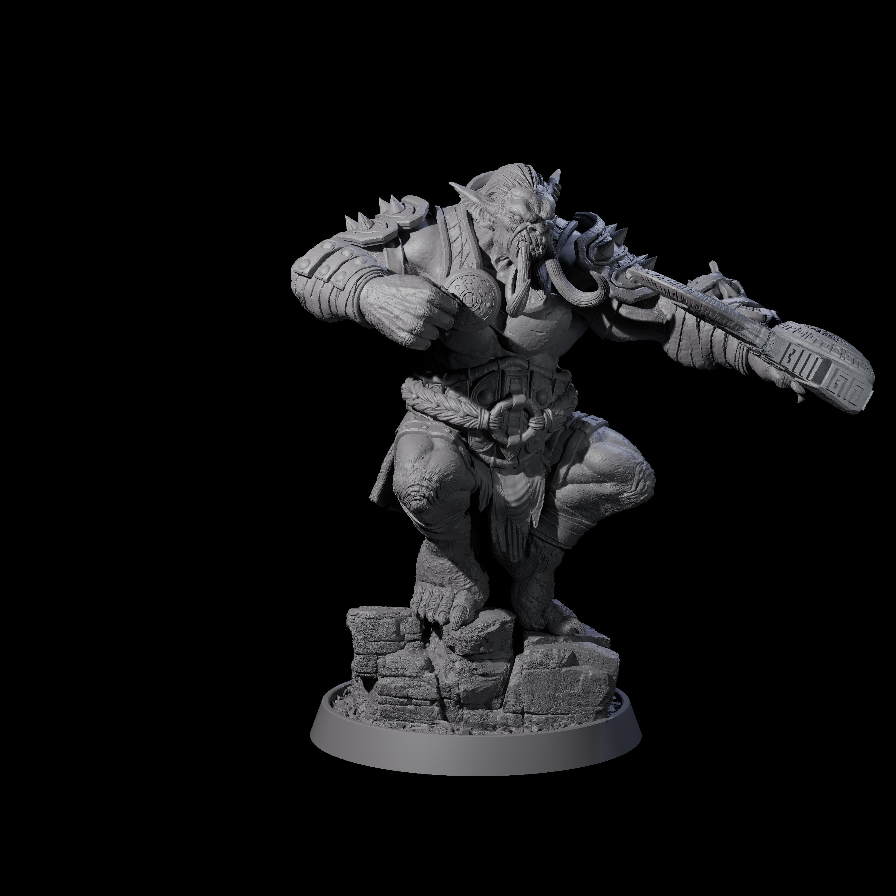 Athletic Tusked Hobgoblin I Miniature for Dungeons and Dragons, Pathfinder or other TTRPGs