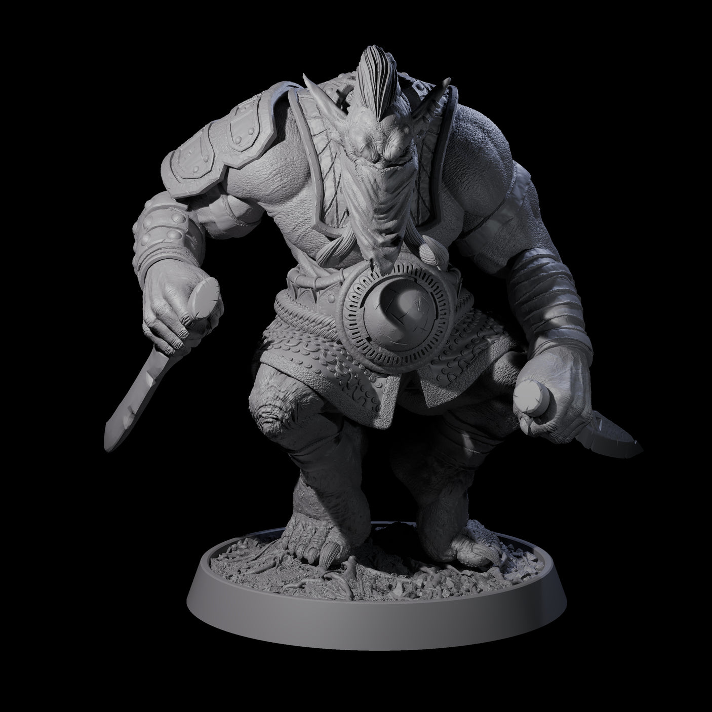 Athletic Tusked Hobgoblin L Miniature for Dungeons and Dragons, Pathfinder or other TTRPGs