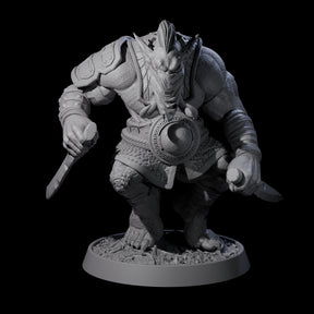Athletic Tusked Hobgoblin L Miniature for Dungeons and Dragons, Pathfinder or other TTRPGs
