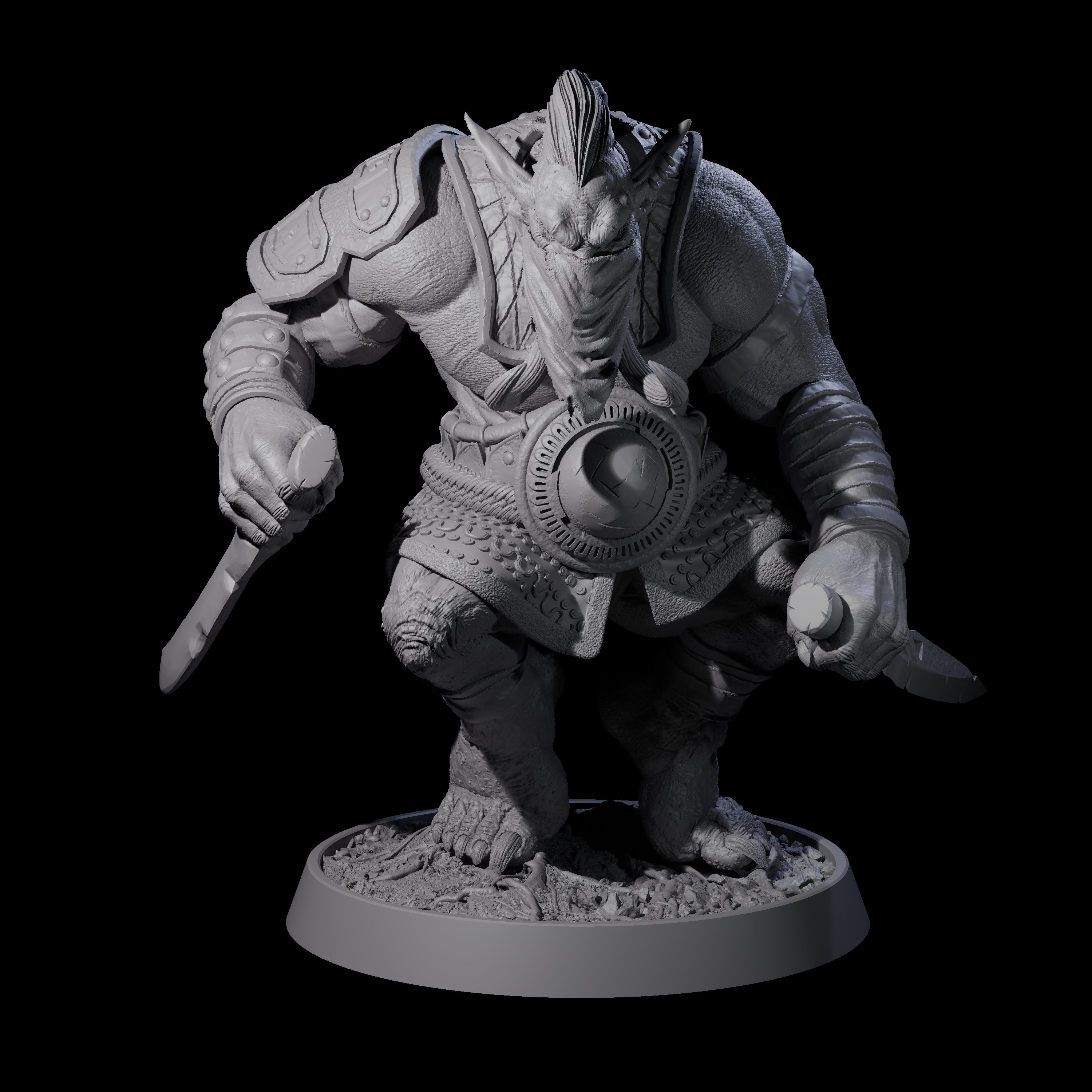 Athletic Tusked Hobgoblin L Miniature for Dungeons and Dragons, Pathfinder or other TTRPGs