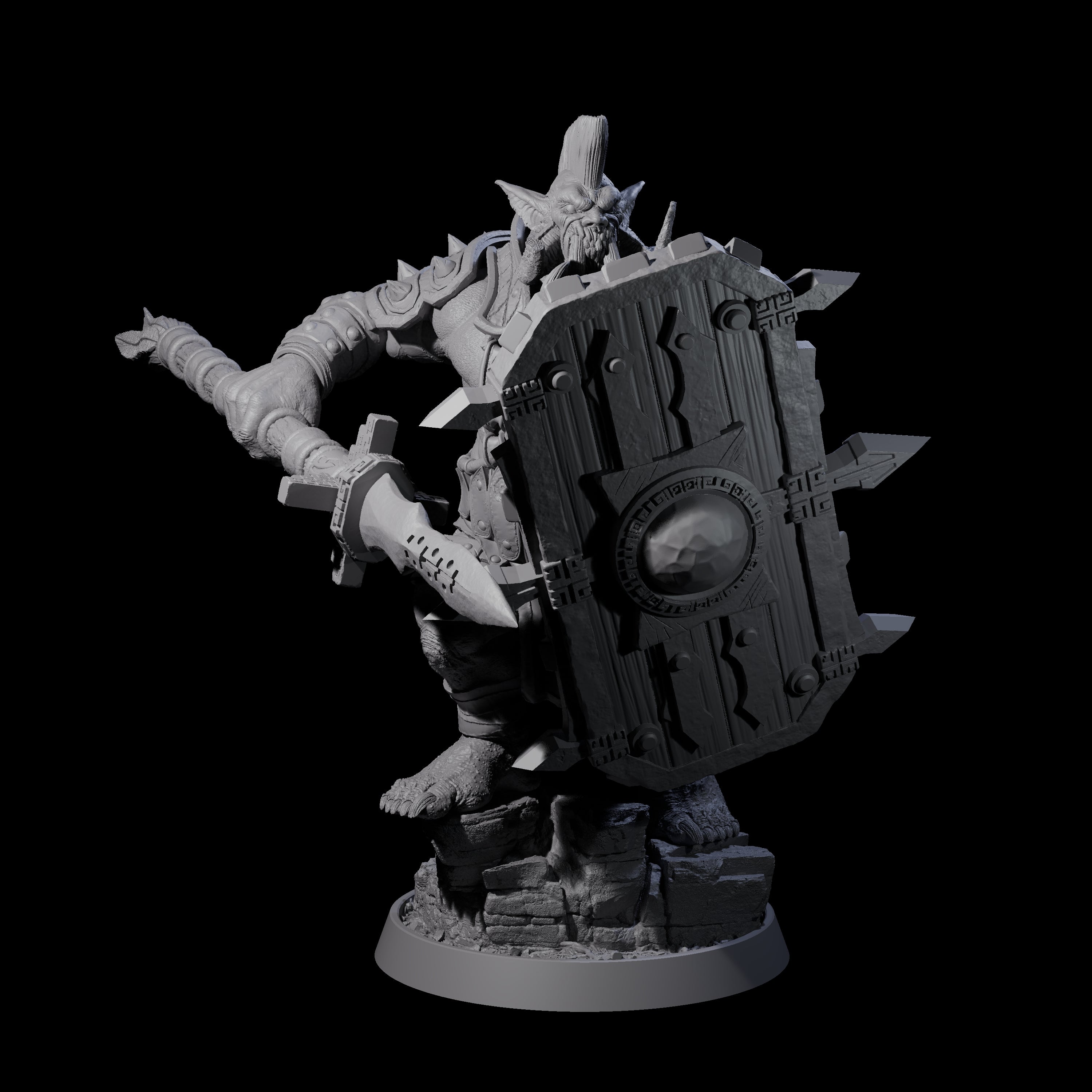 Athletic Tusked Hobgoblins Miniature for Dungeons and Dragons, Pathfinder or other TTRPGs