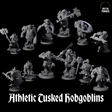 Athletic Tusked Hobgoblins Miniature for Dungeons and Dragons, Pathfinder or other TTRPGs