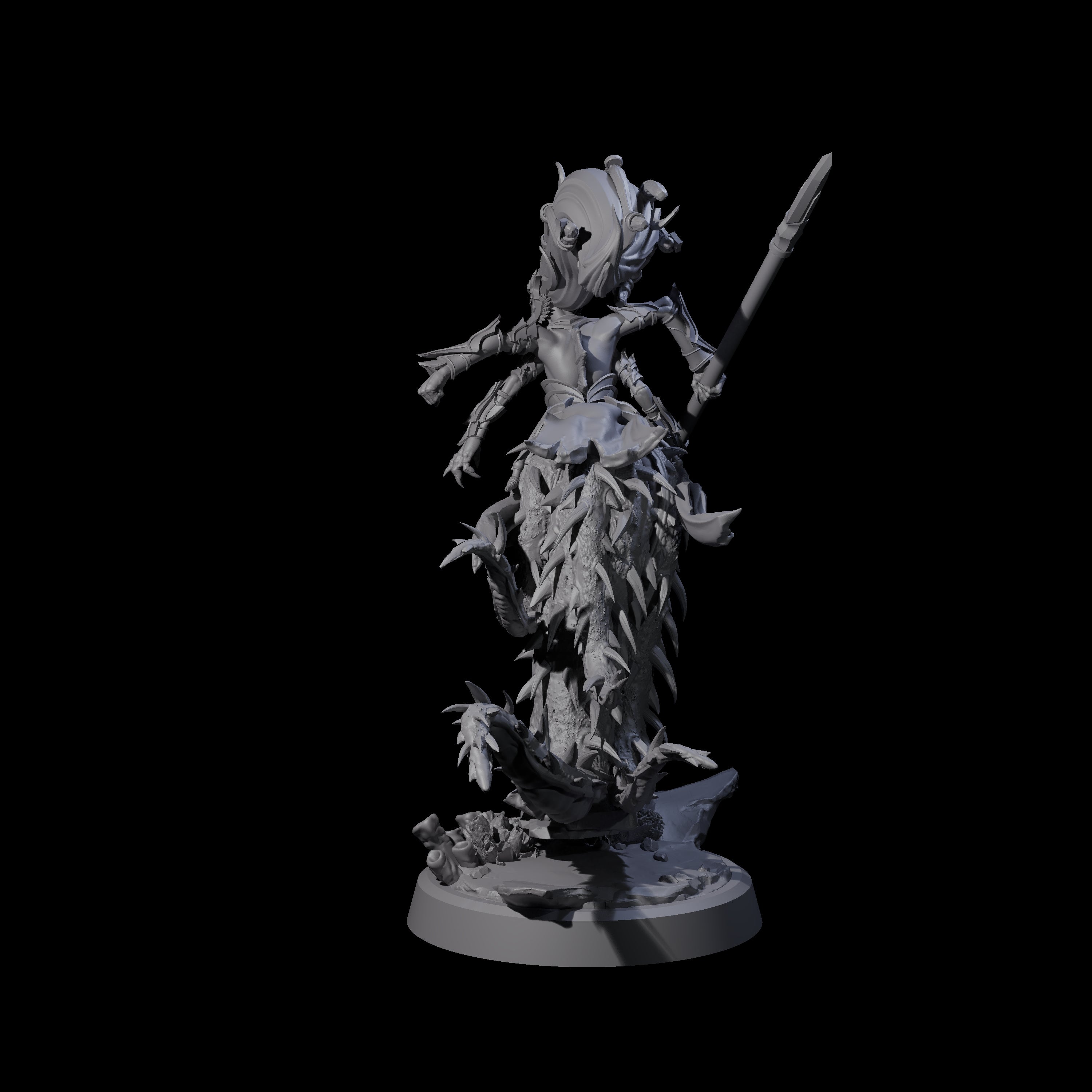 Attacking Deepsea Lamia B Miniature for Dungeons and Dragons, Pathfinder or other TTRPGs
