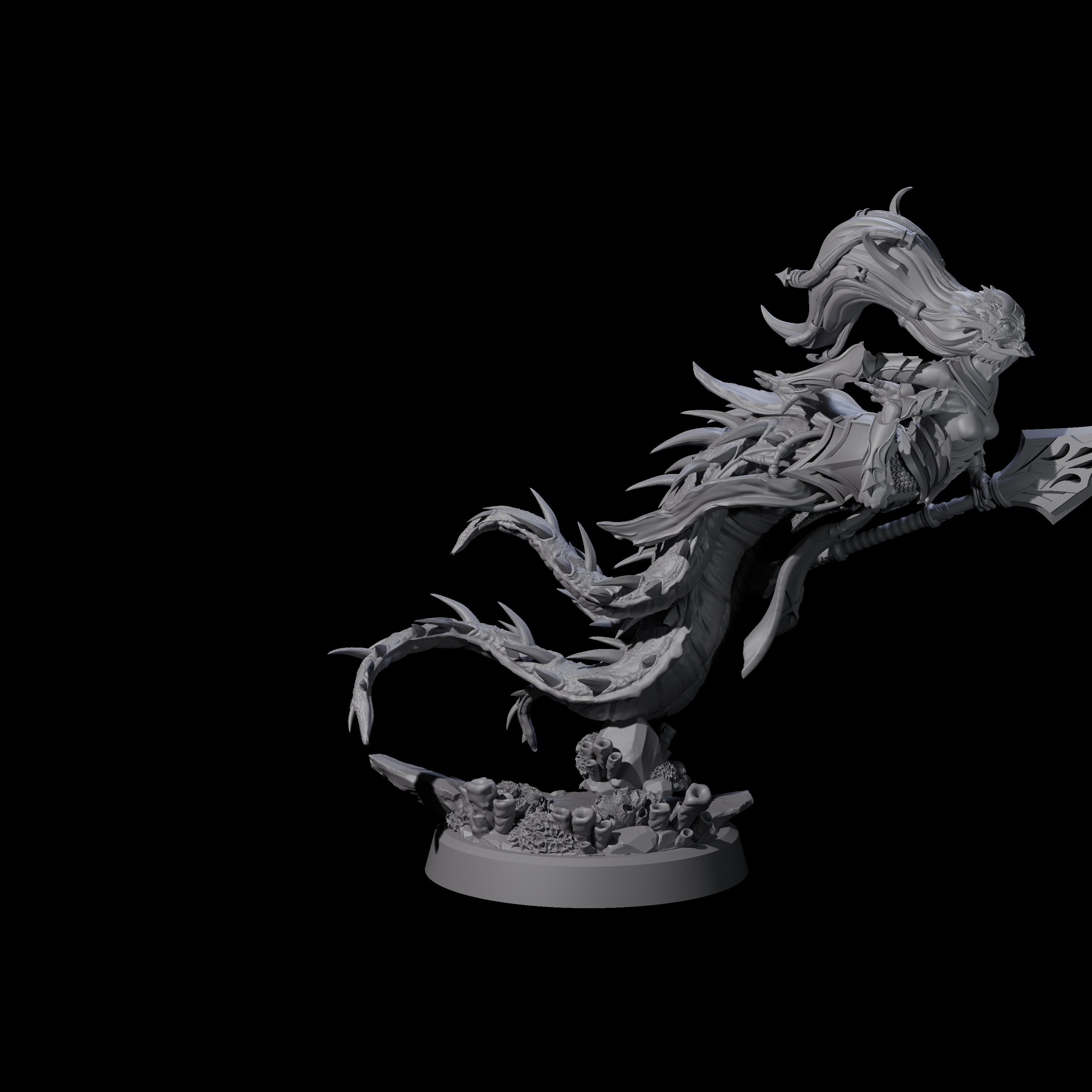 Attacking Deepsea Lamia C Miniature for Dungeons and Dragons, Pathfinder or other TTRPGs