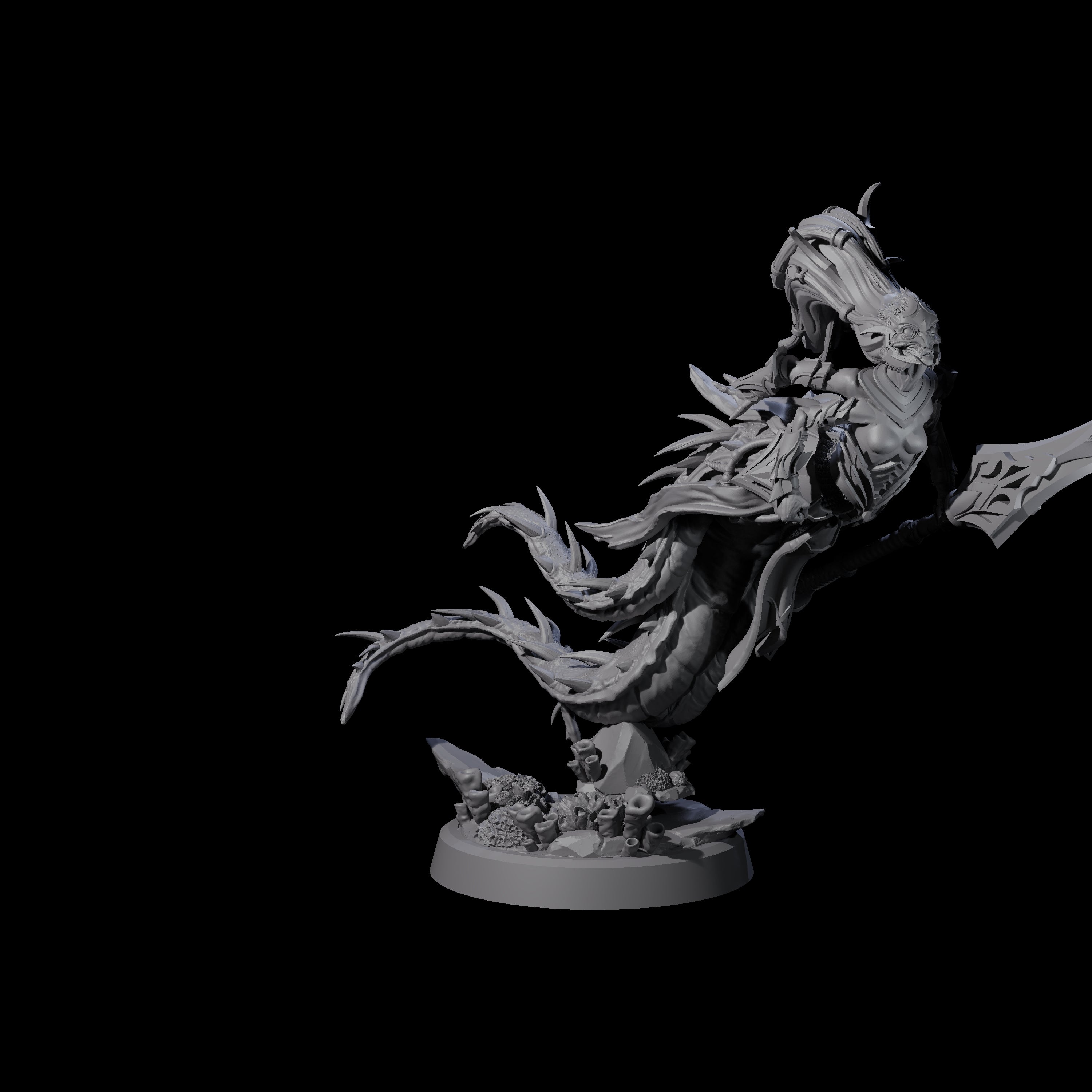Attacking Deepsea Lamia C Miniature for Dungeons and Dragons, Pathfinder or other TTRPGs
