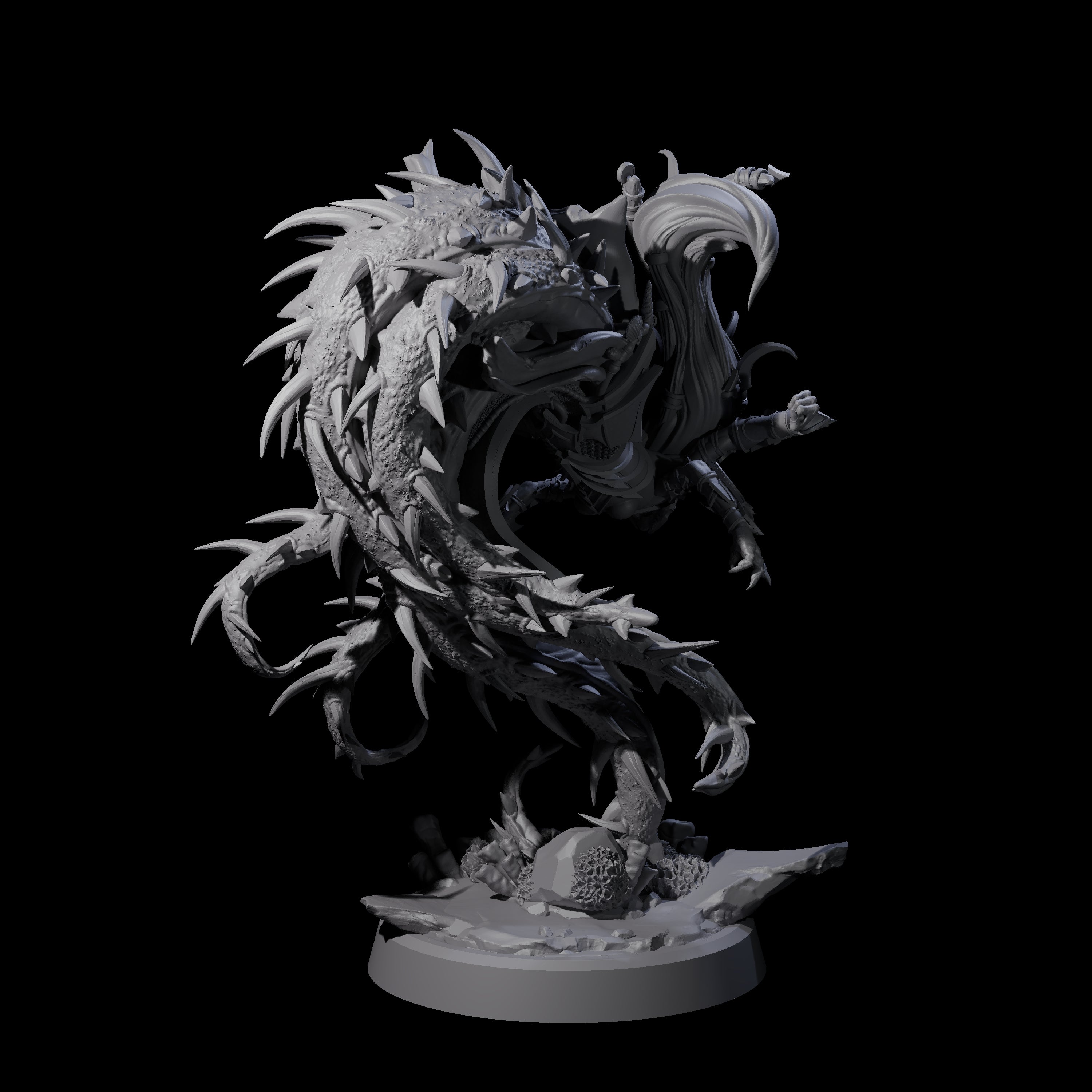 Attacking Deepsea Lamia D Miniature for Dungeons and Dragons, Pathfinder or other TTRPGs