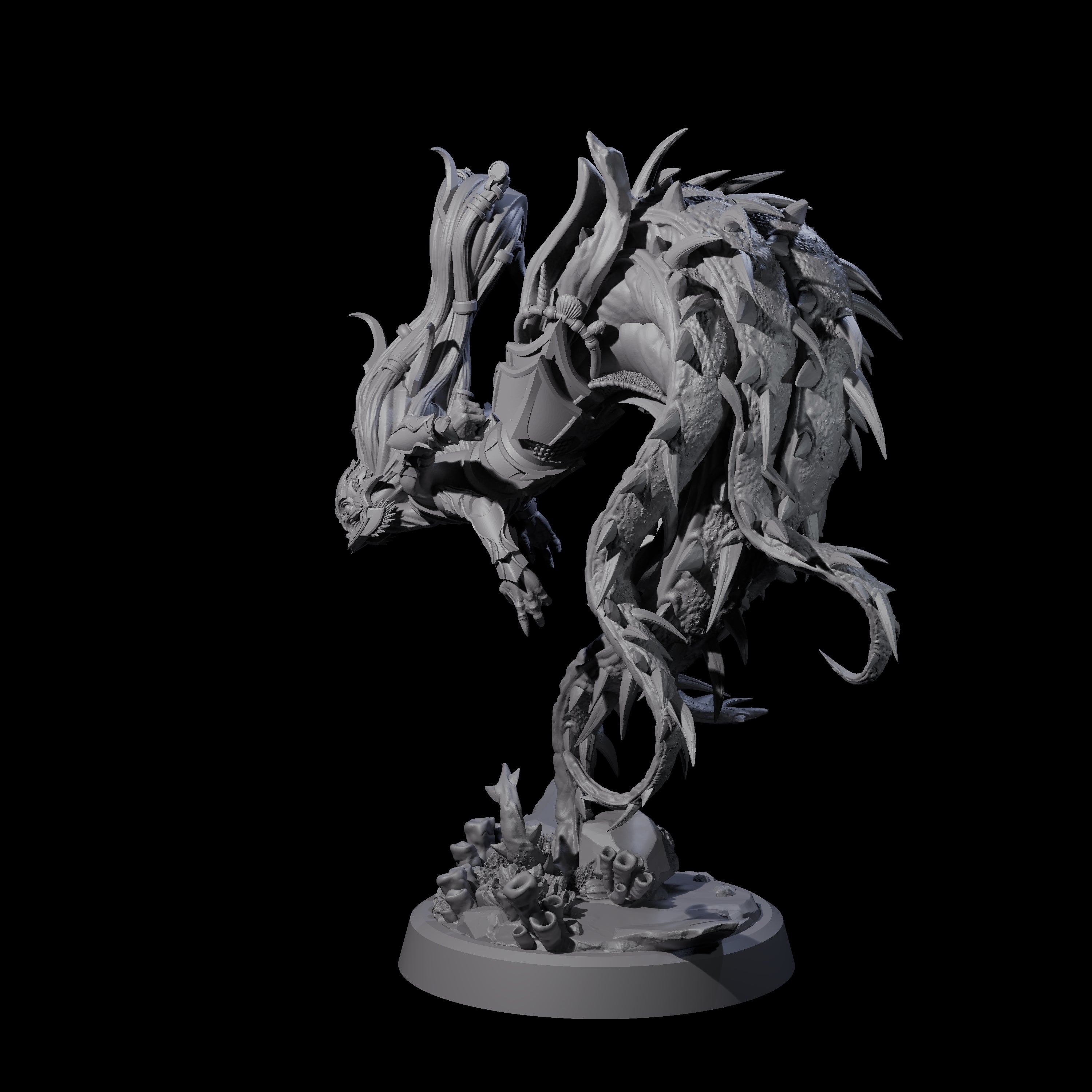 Attacking Deepsea Lamia D Miniature for Dungeons and Dragons, Pathfinder or other TTRPGs