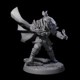 Attacking Drow Sorcerer Miniature for Dungeons and Dragons, Pathfinder or other TTRPGs