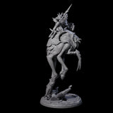 Attacking Drow Warrior on Underdark Ankheg A Miniature for Dungeons and Dragons, Pathfinder or other TTRPGs