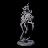 Attacking Drow Warrior on Underdark Ankheg A Miniature for Dungeons and Dragons, Pathfinder or other TTRPGs