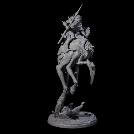 Attacking Drow Warrior on Underdark Ankheg A Miniature for Dungeons and Dragons, Pathfinder or other TTRPGs