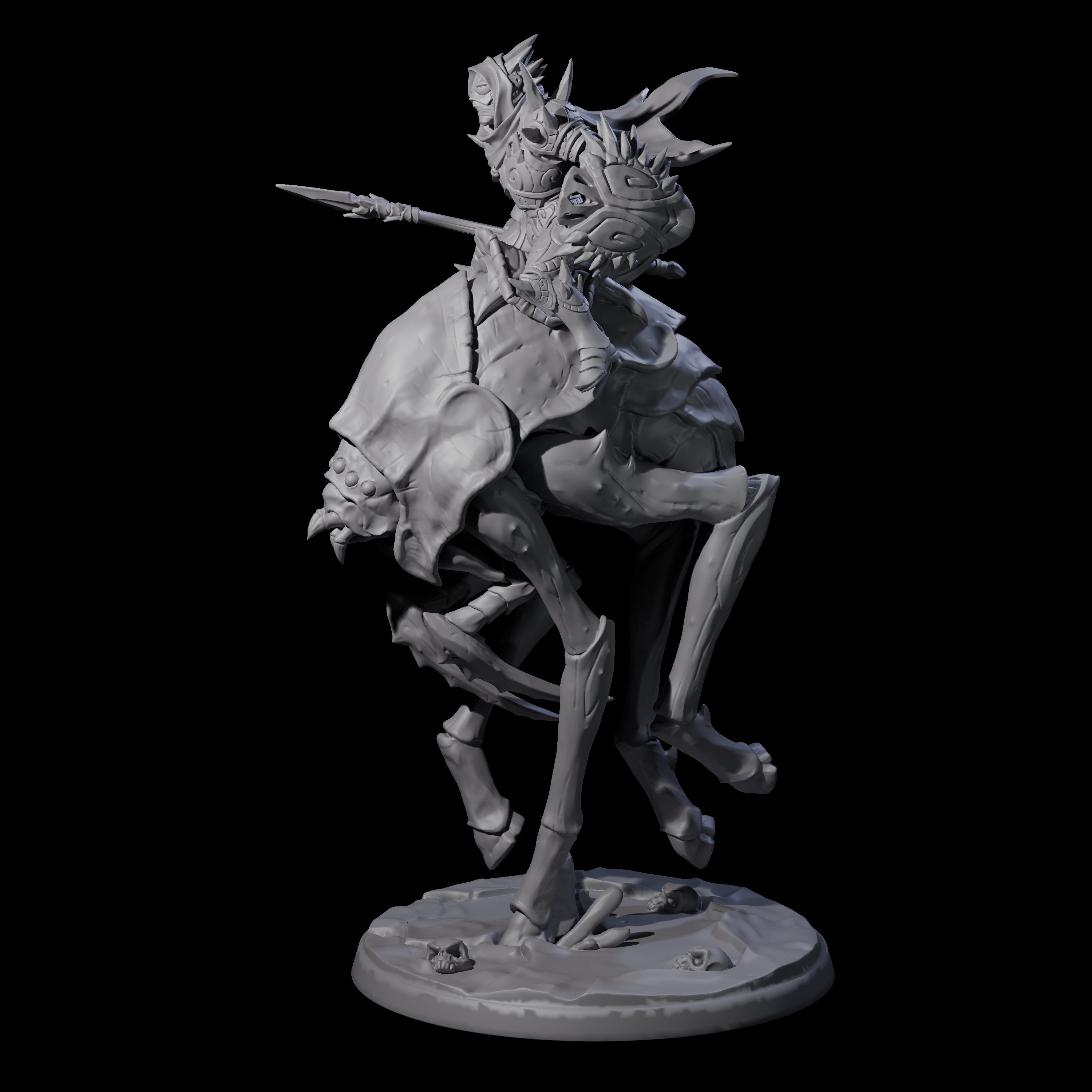 Attacking Drow Warrior on Underdark Ankheg B Miniature for Dungeons and Dragons, Pathfinder or other TTRPGs