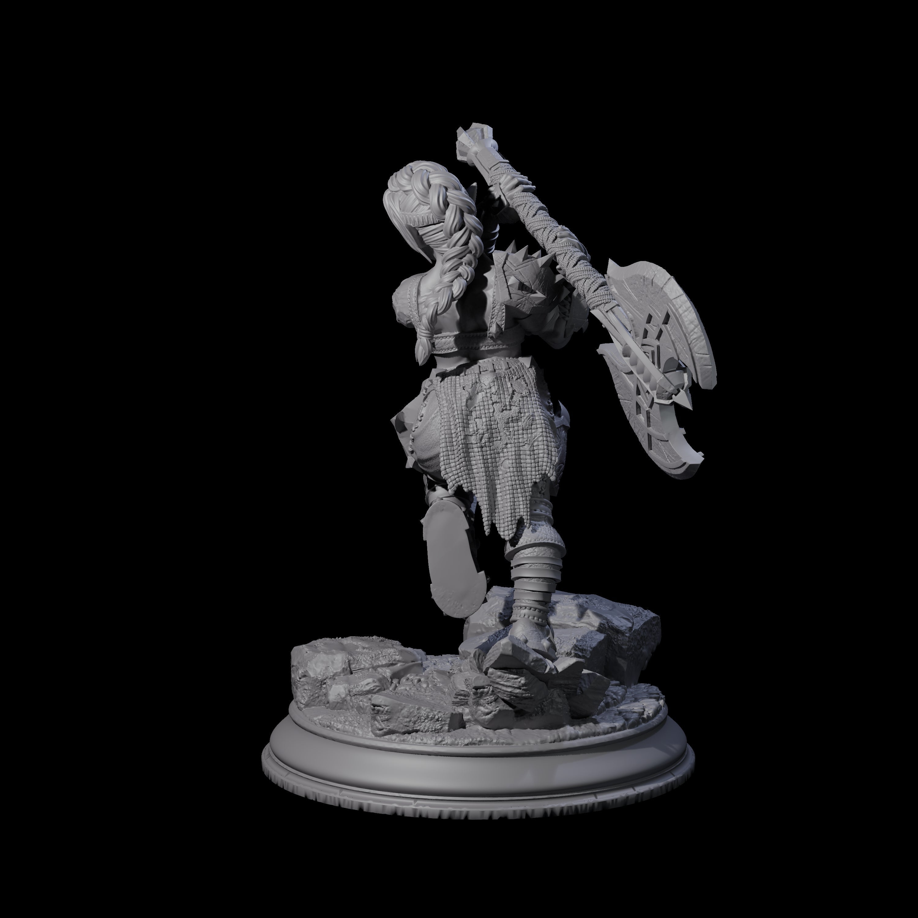 Attacking Duergar Warrior Miniature for Dungeons and Dragons, Pathfinder or other TTRPGs