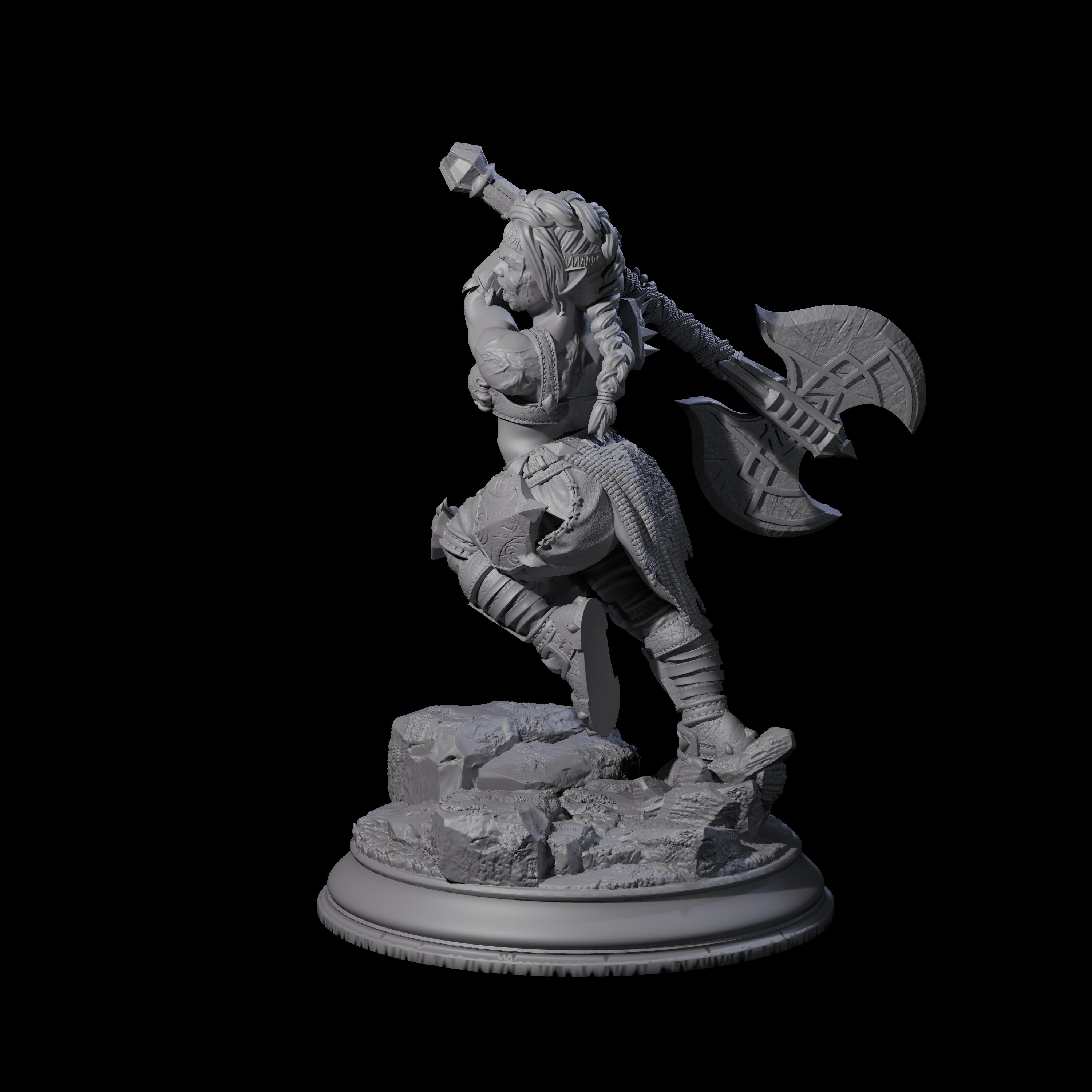 Attacking Duergar Warrior Miniature for Dungeons and Dragons, Pathfinder or other TTRPGs