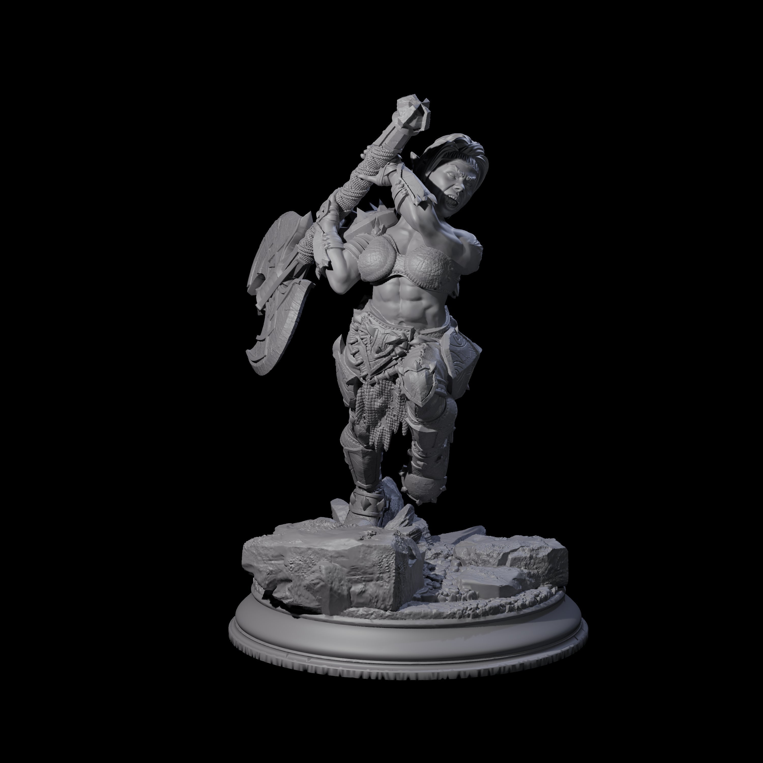 Attacking Duergar Warrior Miniature for Dungeons and Dragons, Pathfinder or other TTRPGs