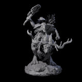 Attacking Goblin on Jackalope B Miniature for Dungeons and Dragons, Pathfinder or other TTRPGs