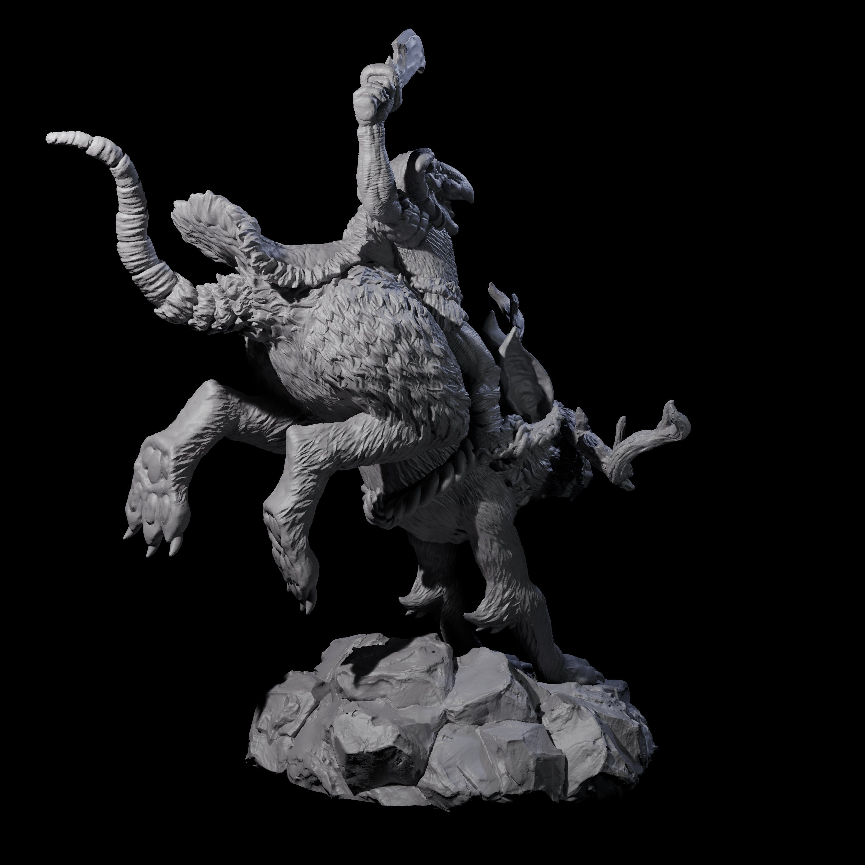 Attacking Goblin on Jackalope C Miniature for Dungeons and Dragons, Pathfinder or other TTRPGs
