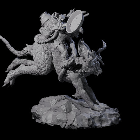 Attacking Goblin on Jackalope D Miniature for Dungeons and Dragons, Pathfinder or other TTRPGs