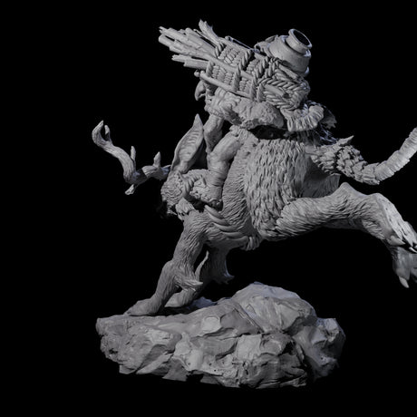 Attacking Goblin on Jackalope D Miniature for Dungeons and Dragons, Pathfinder or other TTRPGs