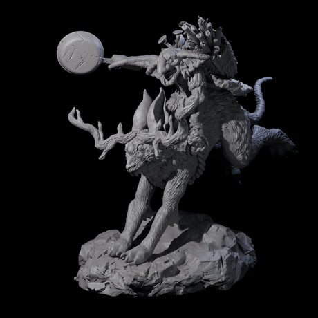 Attacking Goblin on Jackalope D Miniature for Dungeons and Dragons, Pathfinder or other TTRPGs