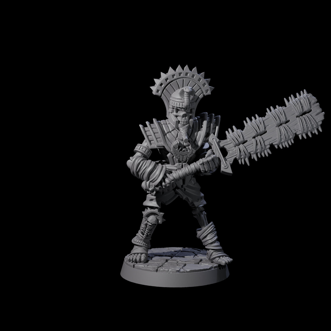 Attacking Mummy B Miniature for Dungeons and Dragons, Pathfinder or other TTRPGs