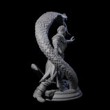 Attacking Snake Charmer Miniature for Dungeons and Dragons, Pathfinder or other TTRPGs