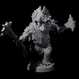 Attacking Triceratops Warrior A Miniature for Dungeons and Dragons, Pathfinder or other TTRPGs