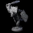 Attacking Triceratops Warrior B Miniature for Dungeons and Dragons, Pathfinder or other TTRPGs