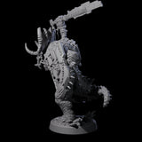 Attacking Triceratops Warrior B Miniature for Dungeons and Dragons, Pathfinder or other TTRPGs