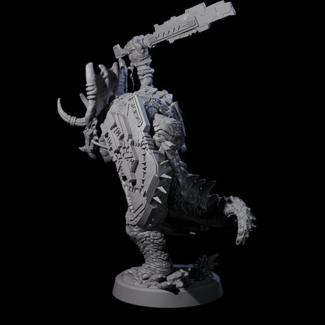 Attacking Triceratops Warrior B Miniature for Dungeons and Dragons, Pathfinder or other TTRPGs