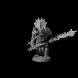 Attacking Triceratops Warrior C Miniature for Dungeons and Dragons, Pathfinder or other TTRPGs