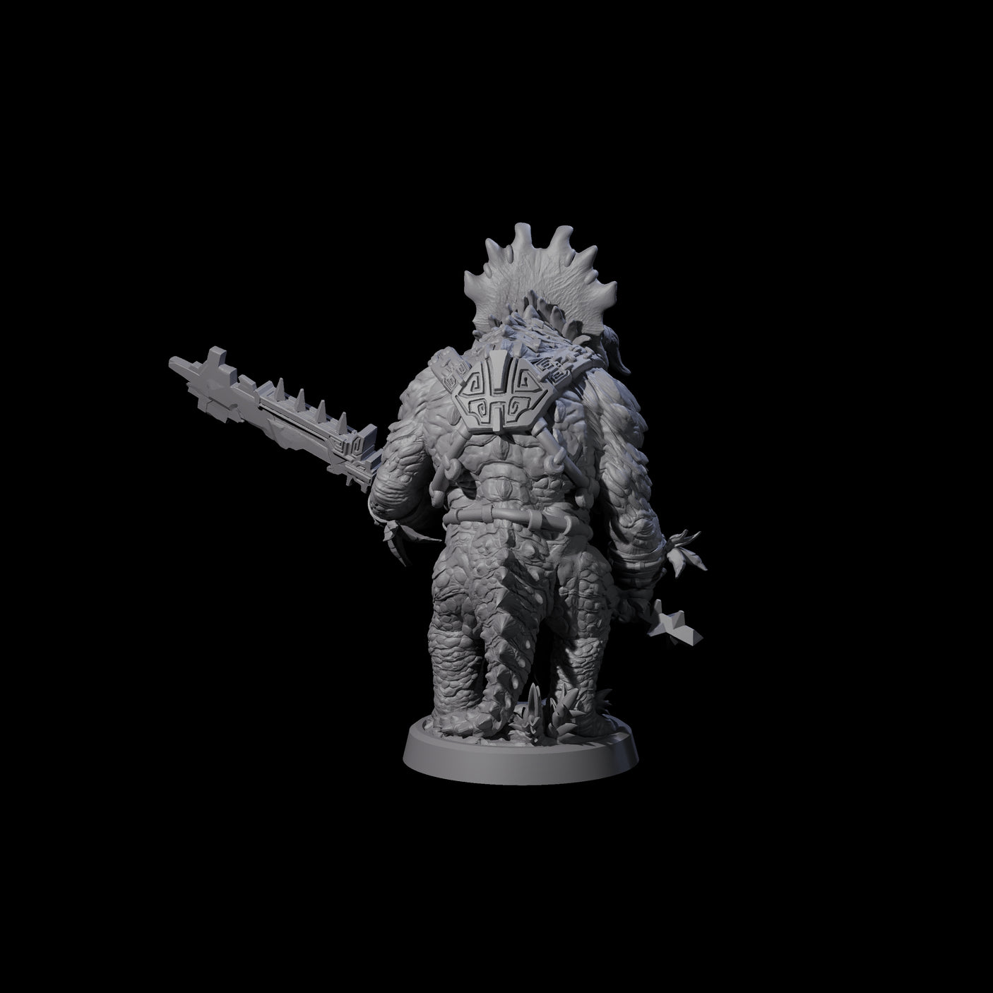 Attacking Triceratops Warrior C Miniature for Dungeons and Dragons, Pathfinder or other TTRPGs