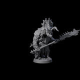 Attacking Triceratops Warrior C Miniature for Dungeons and Dragons, Pathfinder or other TTRPGs