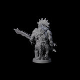 Attacking Triceratops Warrior C Miniature for Dungeons and Dragons, Pathfinder or other TTRPGs