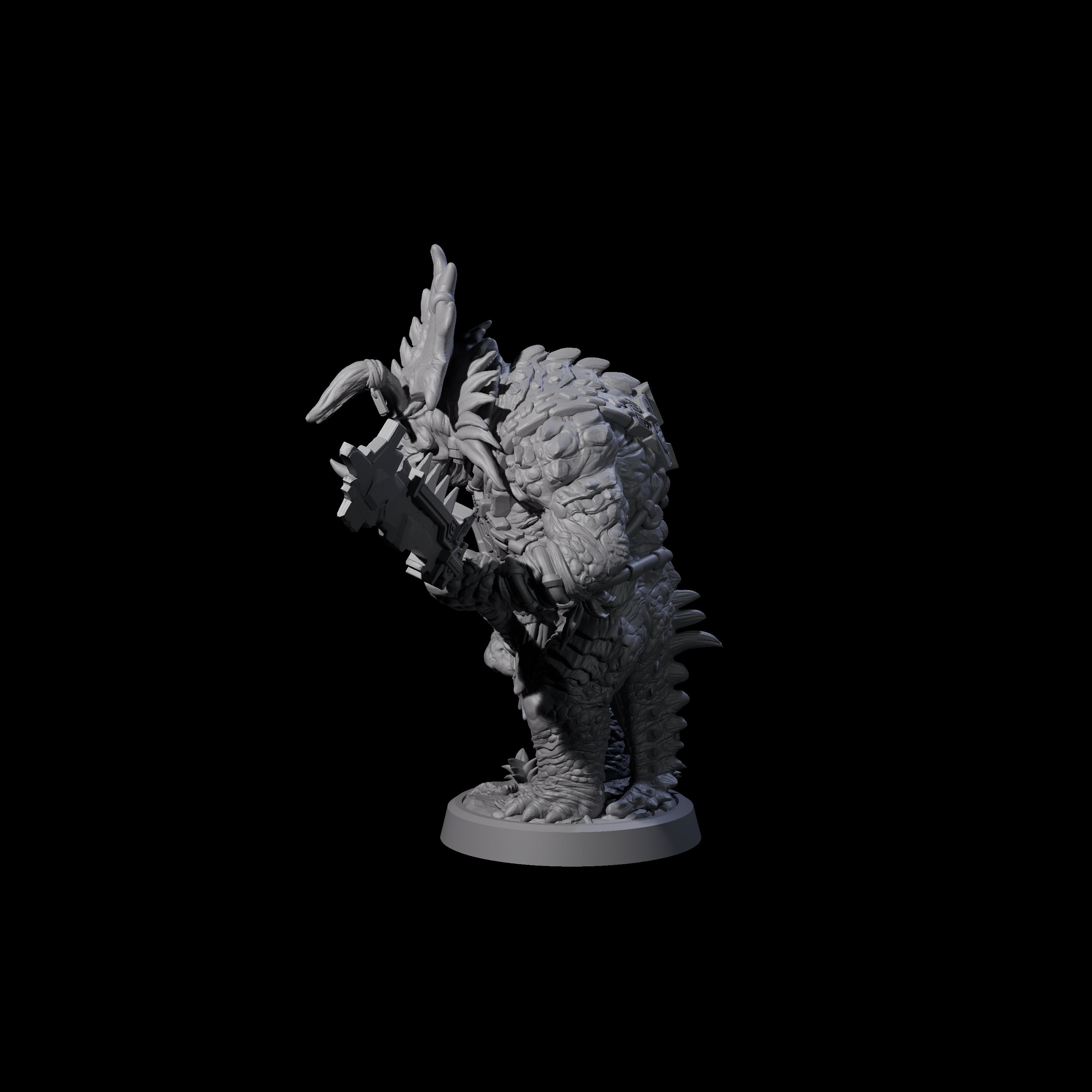 Attacking Triceratops Warrior C Miniature for Dungeons and Dragons, Pathfinder or other TTRPGs