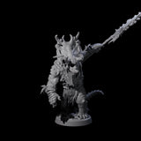 Attacking Triceratops Warrior D Miniature for Dungeons and Dragons, Pathfinder or other TTRPGs