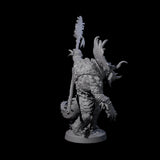 Attacking Triceratops Warrior D Miniature for Dungeons and Dragons, Pathfinder or other TTRPGs