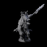 Attacking Triceratops Warrior D Miniature for Dungeons and Dragons, Pathfinder or other TTRPGs