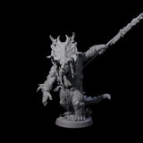 Attacking Triceratops Warrior D Miniature for Dungeons and Dragons, Pathfinder or other TTRPGs