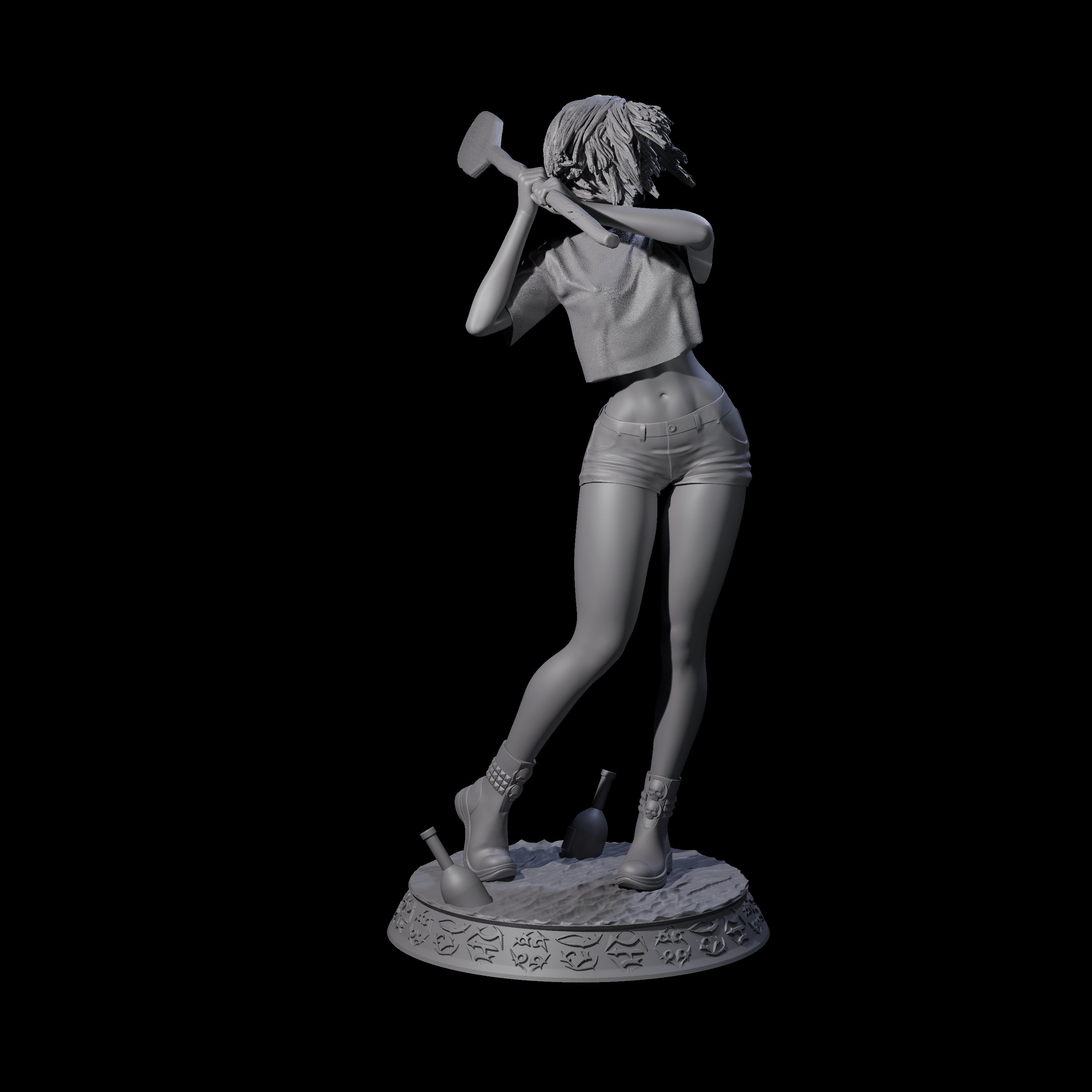 Aurora - Oar Swinging Heroine Miniature for Dungeons and Dragons, Pathfinder or other TTRPGs