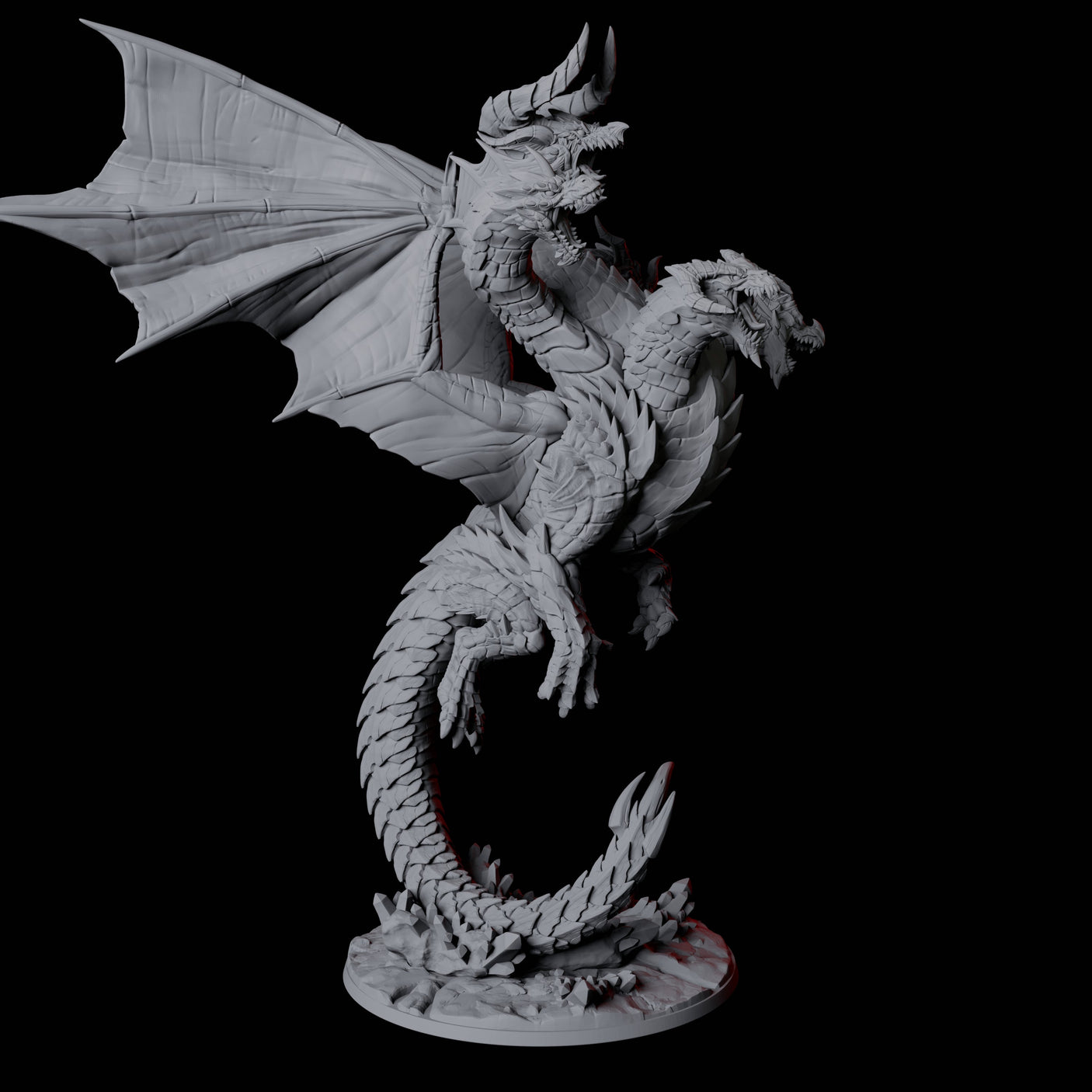 Avatar of Tiamat Miniature for Dungeons and Dragons, Pathfinder or other TTRPGs