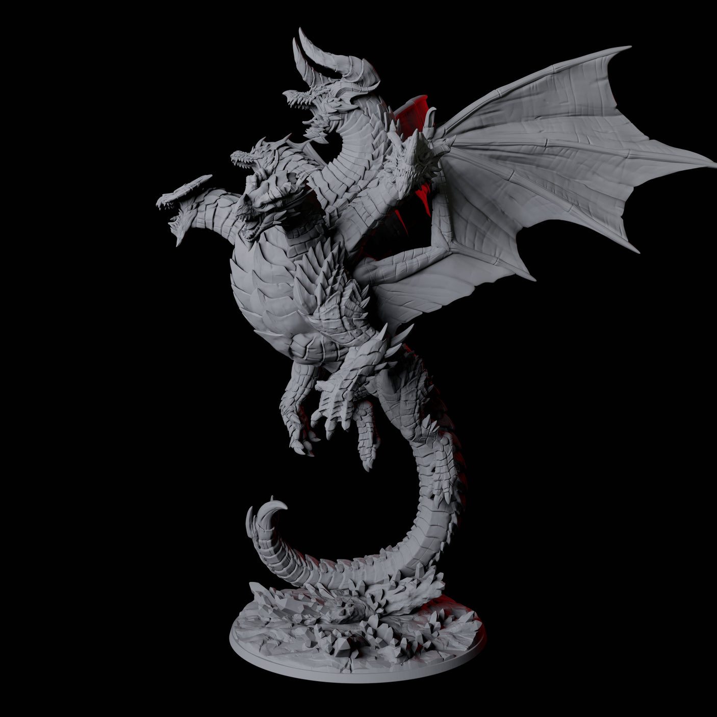 Avatar of Tiamat Miniature for Dungeons and Dragons, Pathfinder or other TTRPGs