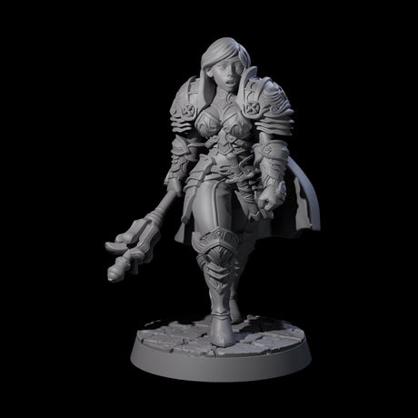 Awed Mace Fighter Miniature for Dungeons and Dragons, Pathfinder or other TTRPGs