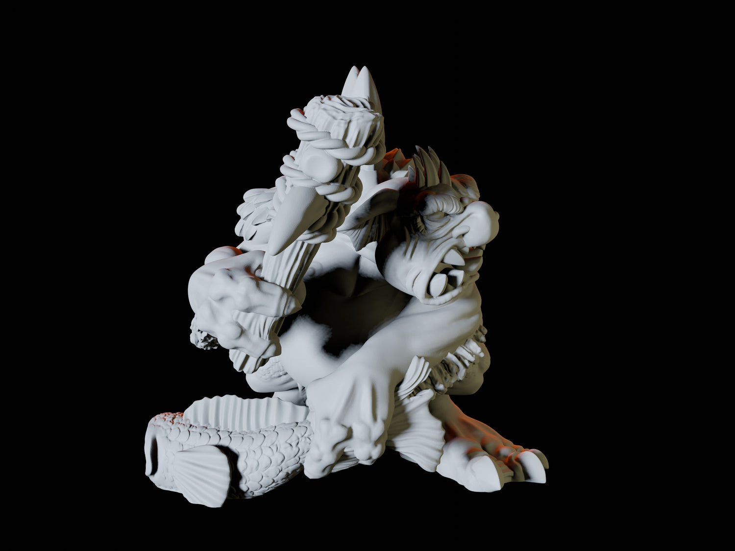 Axe Troll Type A Miniature for Dungeons and Dragons, Pathfinder or other TTRPGs