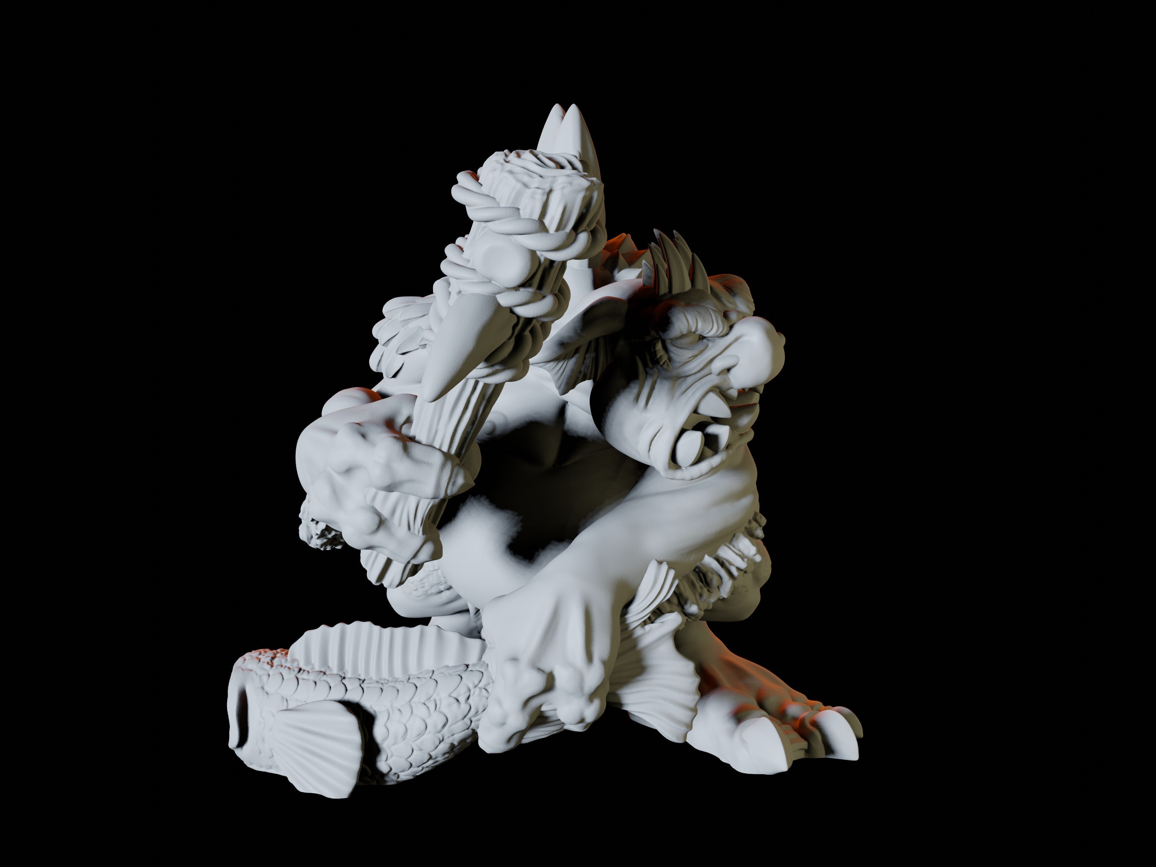 Axe Troll Miniature for Dungeons and Dragons - Myth Forged