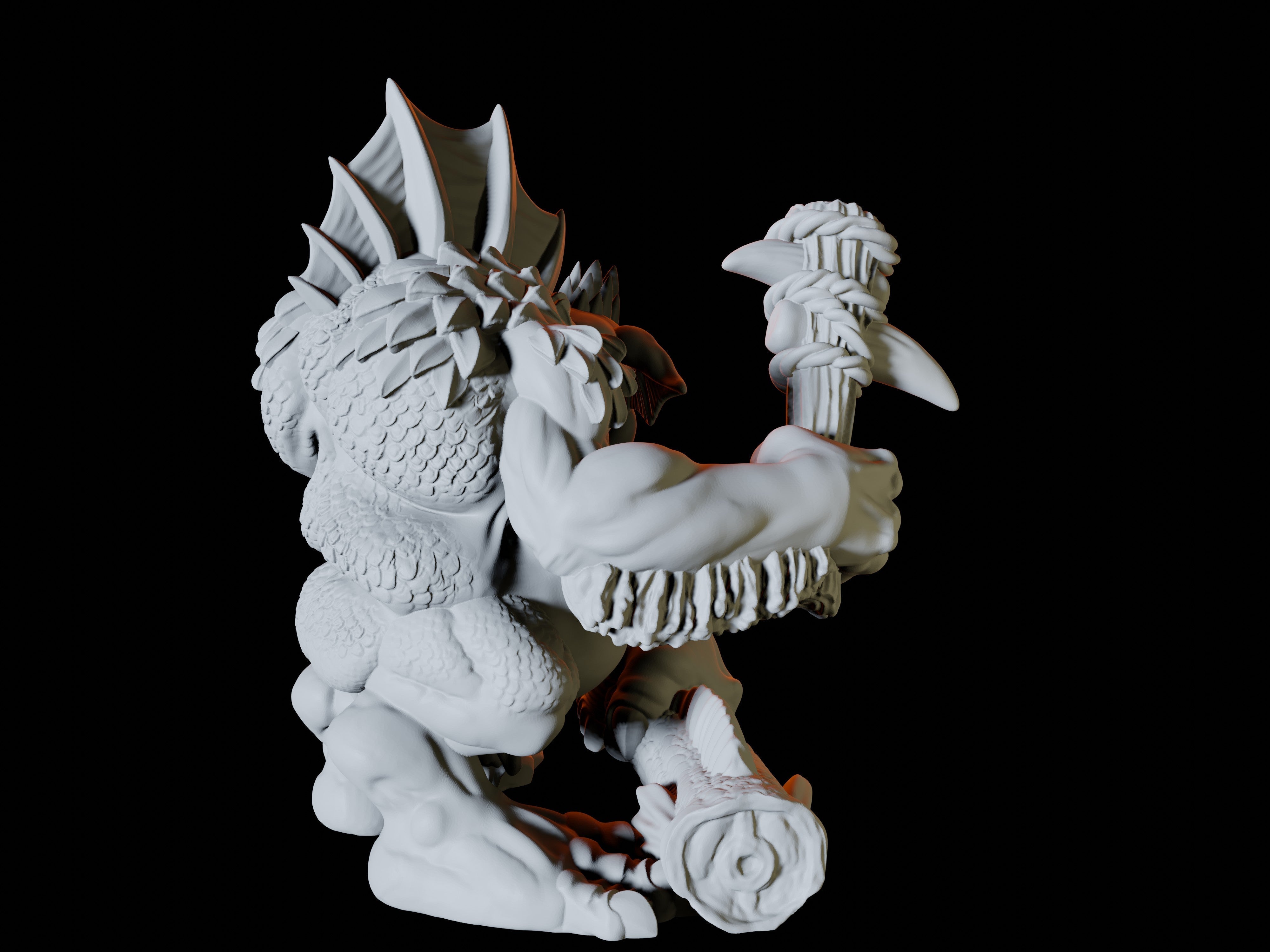 Axe Troll Miniature for Dungeons and Dragons - Myth Forged